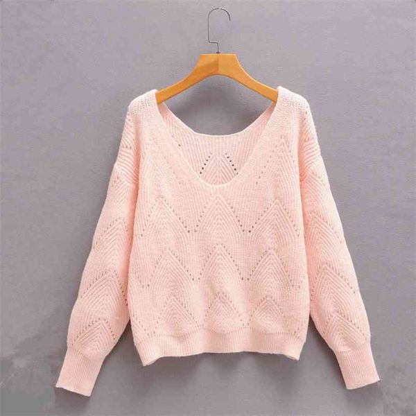 hsa women v-neck solid hollow out pullover sweaters pink long sleeve autumn thin knit jumpers winter sueteres de mujer 210430, White;black
hsa women v-neck solid hollow out pullover sweaters pink long sleeve autumn thin knit jumpers winter sueteres de mujer 210430, White;black