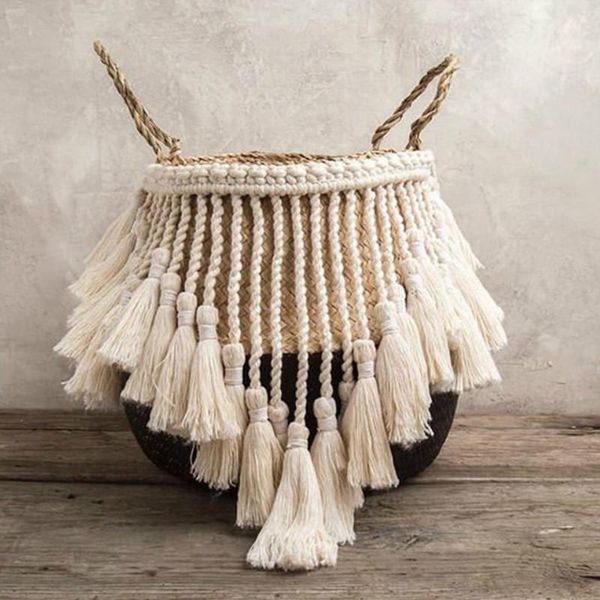 storage baskets 22*20cm decor macrame tassel wicker basket handmade plant pot tassels muplti colors rattan organizer woven
storage baskets 22*20cm decor macrame tassel wicker basket handmade plant pot tassels muplti colors rattan organizer woven