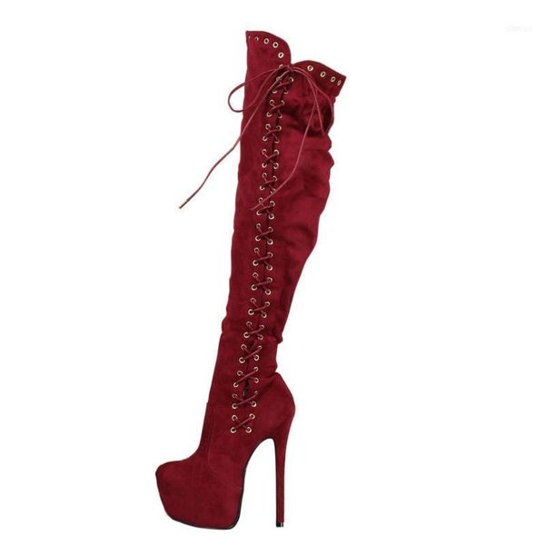 boots est 2021 winter women red shoes ladies gladiator lace up platform high heels over the knee metal decor shoe11, Black
boots est 2021 winter women red shoes ladies gladiator lace up platform high heels over the knee metal decor shoe11, Black