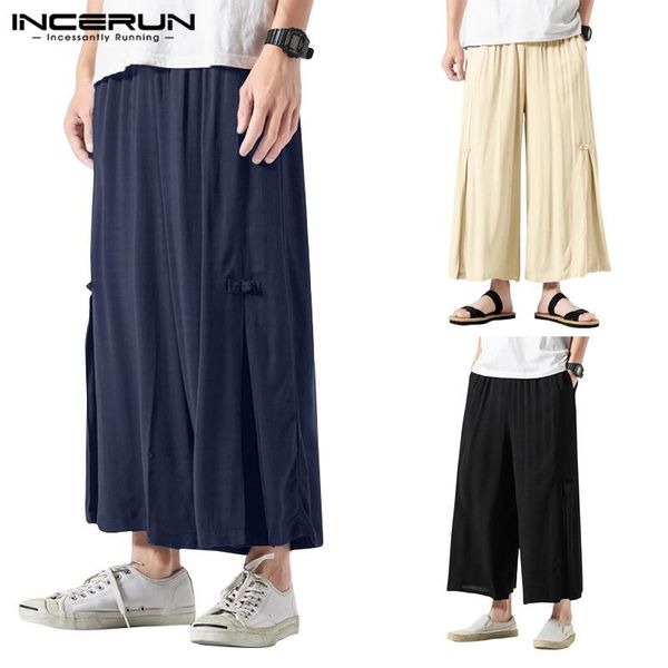 men's pants men cotton linen cropped cross summer male casual wide-legged bloomer waist rope straight calf-length trousers 5xl incerun, Black
men's pants men cotton linen cropped cross summer male casual wide-legged bloomer waist rope straight calf-length trousers 5xl incerun, Black