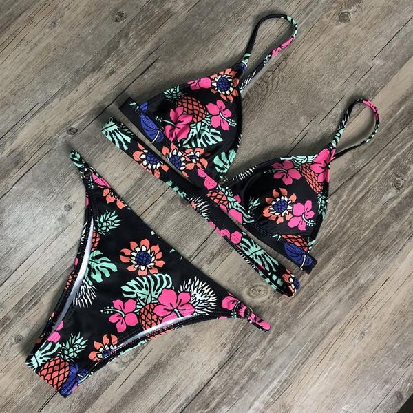 bikini print split three-point swimsuit female 2 piece set women women's swimwear, White;black
bikini print split three-point swimsuit female 2 piece set women women's swimwear, White;black