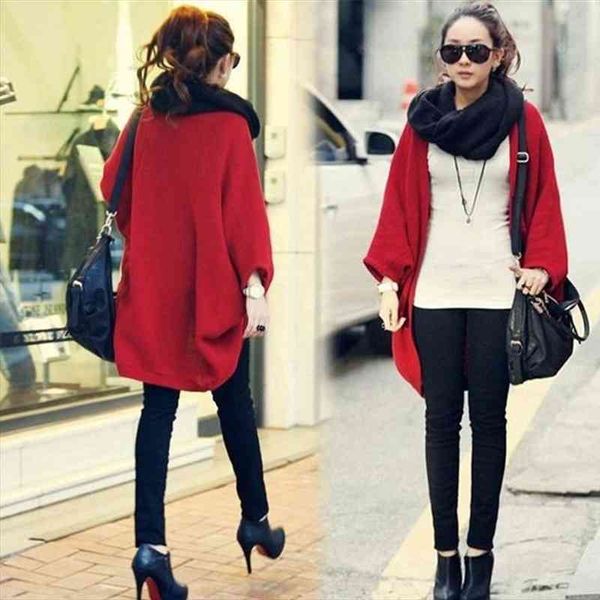 fashion women sweater casual loose shawl batwing sleeves cardigan lady knit sweater coat woolen women cardigans jacket, White;black
fashion women sweater casual loose shawl batwing sleeves cardigan lady knit sweater coat woolen women cardigans jacket, White;black