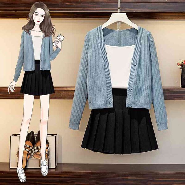 two piece dress female ichoix set of three autumn pieces sleeve long white slings jacket mini black skirt elegant girl's suits for wome
two piece dress female ichoix set of three autumn pieces sleeve long white slings jacket mini black skirt elegant girl's suits for wome