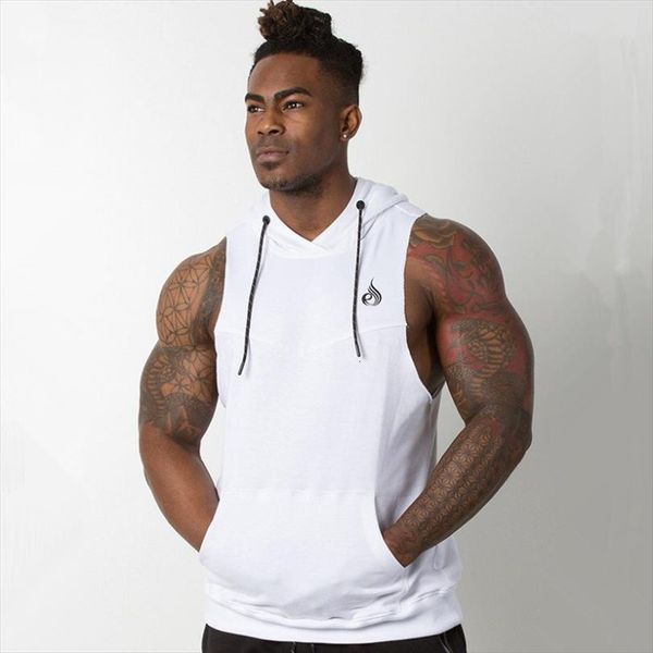 mens bodybuilding sleeveless hoodie gyms fitness workout sweatshirt cotton solid hooded vest casual tank crossfit clothing, White;black
mens bodybuilding sleeveless hoodie gyms fitness workout sweatshirt cotton solid hooded vest casual tank crossfit clothing, White;black