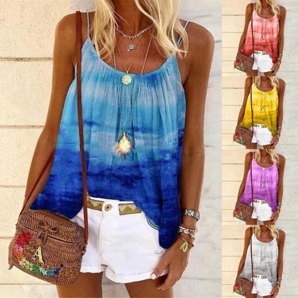 women's tanks & camis spaghetti strap tee vest summer women fashion tie-dye print tank streetwear seeveless feminino pullover, White
women's tanks & camis spaghetti strap tee vest summer women fashion tie-dye print tank streetwear seeveless feminino pullover, White
