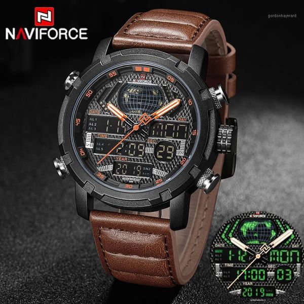 wristwatches naviforce mens watch sports military quartz wristwatch led digital chronograph waterproof watches clock male relogio masculino, Slivery;brown
wristwatches naviforce mens watch sports military quartz wristwatch led digital chronograph waterproof watches clock male relogio masculino, Slivery;brown