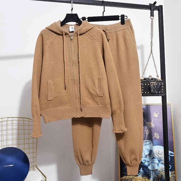 pant fashion hooded knitted tracksuit ladies long sleeve cardigan pencil pants women two piece set casual solid knit outfits female, White
pant fashion hooded knitted tracksuit ladies long sleeve cardigan pencil pants women two piece set casual solid knit outfits female, White
