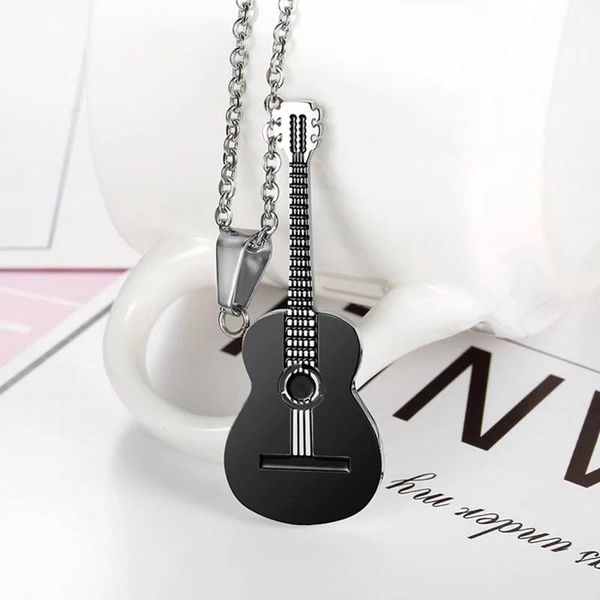 chains guitar shape stainless steel men or women necklaces jewelry hiphop music necklace pendant, Silver
chains guitar shape stainless steel men or women necklaces jewelry hiphop music necklace pendant, Silver