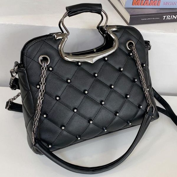 evening bags punk rivets metal handle for women 2021 vintage chain shoulder bag designer crossbody pu leather handbag
evening bags punk rivets metal handle for women 2021 vintage chain shoulder bag designer crossbody pu leather handbag