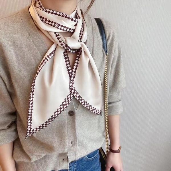 scarves 2021 korean houndstooth designer long skinny silk head satin scarf women luxury small bag ribbon hair band tie scarfs female, Blue;gray
scarves 2021 korean houndstooth designer long skinny silk head satin scarf women luxury small bag ribbon hair band tie scarfs female, Blue;gray