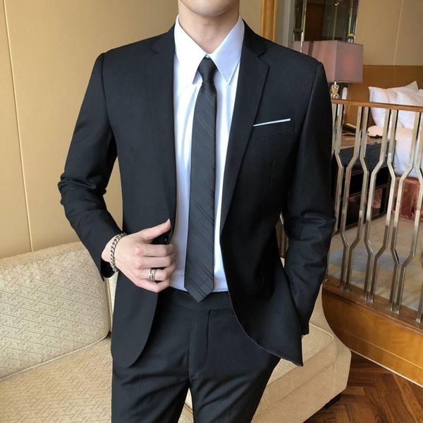 men's suits & blazers 2021 suit blazer slim-fit formal wear vest and groom jacket three-piece wedding business, White;black
men's suits & blazers 2021 suit blazer slim-fit formal wear vest and groom jacket three-piece wedding business, White;black
