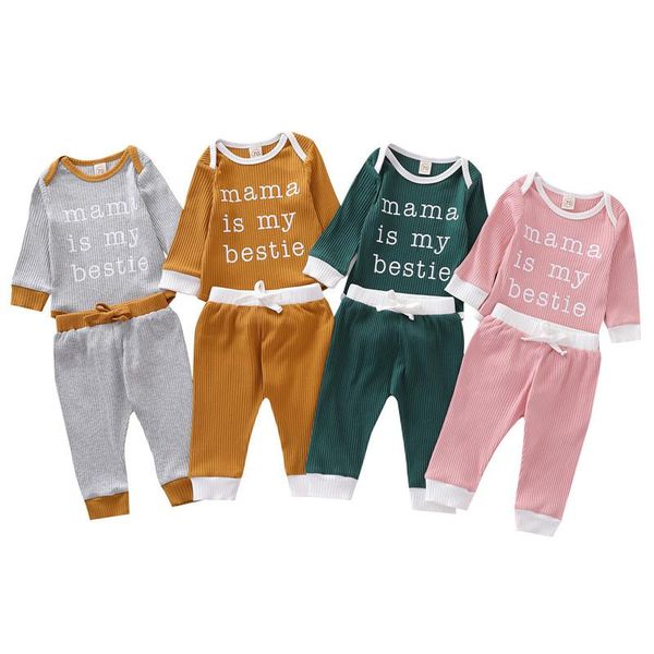 clothing sets spring born baby ribbed boy girl letter long sleeve rompertie up trousers outfits infant clothes 0-24m, White
clothing sets spring born baby ribbed boy girl letter long sleeve rompertie up trousers outfits infant clothes 0-24m, White