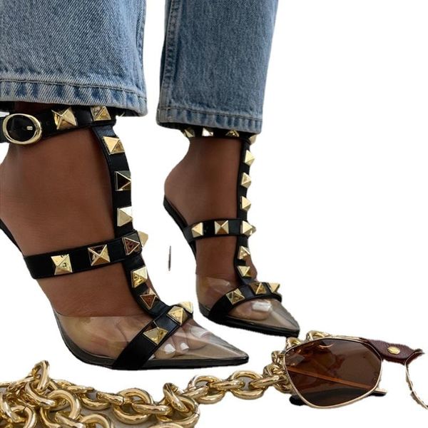 dress shoes 11.5cm high heels with rivets women's party ladies sandals 2021 pointed summer, Black
dress shoes 11.5cm high heels with rivets women's party ladies sandals 2021 pointed summer, Black