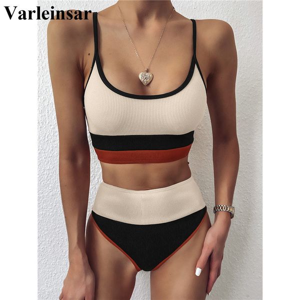 ribbed splicing female swimsuit high waist bikini 2021 women swimwear two-pieces bikini set bather bathing suit swim lady v2238, White;black
ribbed splicing female swimsuit high waist bikini 2021 women swimwear two-pieces bikini set bather bathing suit swim lady v2238, White;black