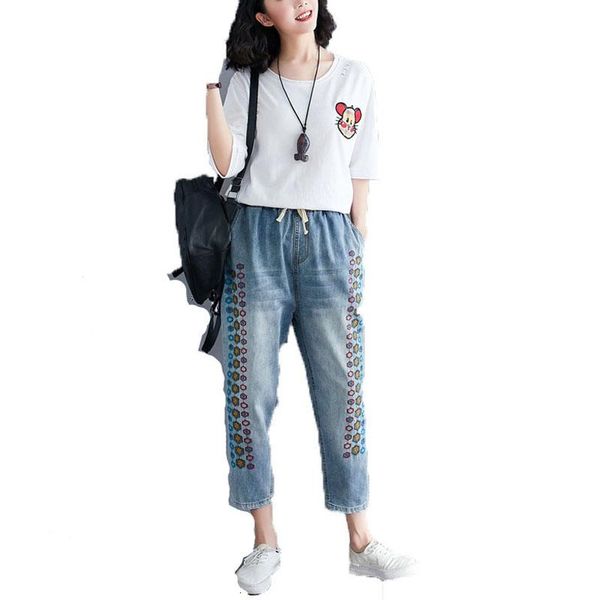 women's jeans hippie boho ethnic vintage retro elastic waist baggy denim blue cropped embroidery harem pants women trousers spring capr
women's jeans hippie boho ethnic vintage retro elastic waist baggy denim blue cropped embroidery harem pants women trousers spring capr