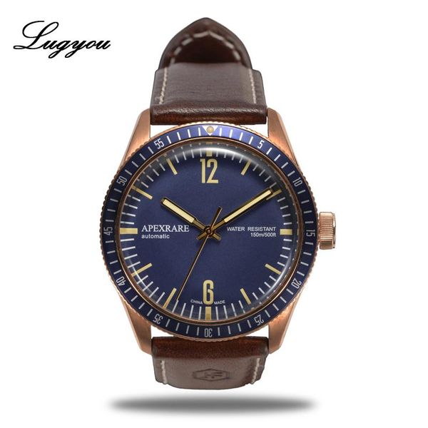 wristwatches lugyou apexrare automatic bronze cusn8 men watch nh36 convex glass c65 leather strap brass buckle, Slivery;brown
wristwatches lugyou apexrare automatic bronze cusn8 men watch nh36 convex glass c65 leather strap brass buckle, Slivery;brown