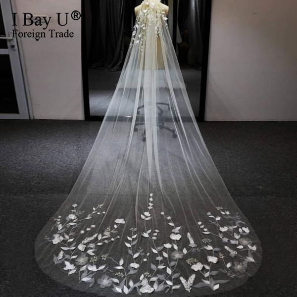 bridal veils luxury beaded 3d flower veil 3m ivory bolero one layer wedding handmade accessories with lace flowers, Black
bridal veils luxury beaded 3d flower veil 3m ivory bolero one layer wedding handmade accessories with lace flowers, Black