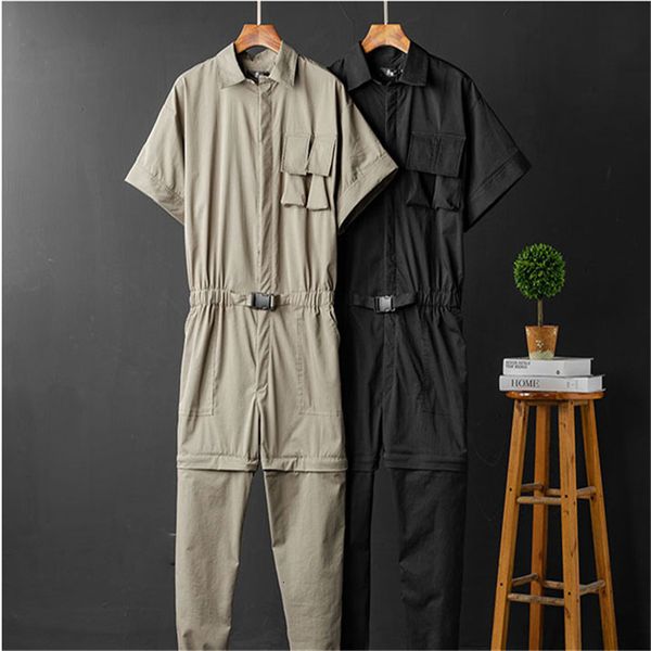 pantsummer men's short sleeve knee lapel jumpsuit detachable hip-hop casual style overalls green black pants
pantsummer men's short sleeve knee lapel jumpsuit detachable hip-hop casual style overalls green black pants