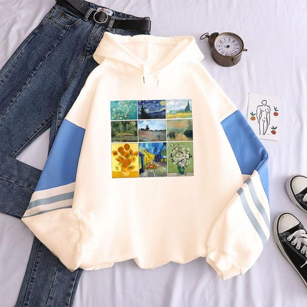 women's hoodies & sweatshirts fall/winter polar fleece classic oil painting hoody thick ladies hoodie harajuku contrasting color sweats, Black
women's hoodies & sweatshirts fall/winter polar fleece classic oil painting hoody thick ladies hoodie harajuku contrasting color sweats, Black