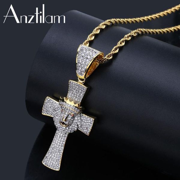 pendant necklaces az hip hop lion crown iced out cross necklace cubic zircon long chain for man women rapper goth jewelry gift, Silver
pendant necklaces az hip hop lion crown iced out cross necklace cubic zircon long chain for man women rapper goth jewelry gift, Silver