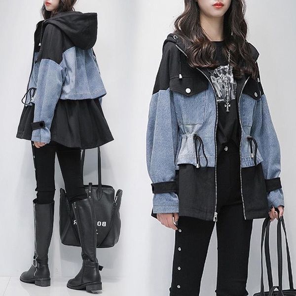 luxury women's jackets windbreaker women's middle long style autumn 2021 korean version loose and thin temperament splicing small, Black;brown
luxury women's jackets windbreaker women's middle long style autumn 2021 korean version loose and thin temperament splicing small, Black;brown