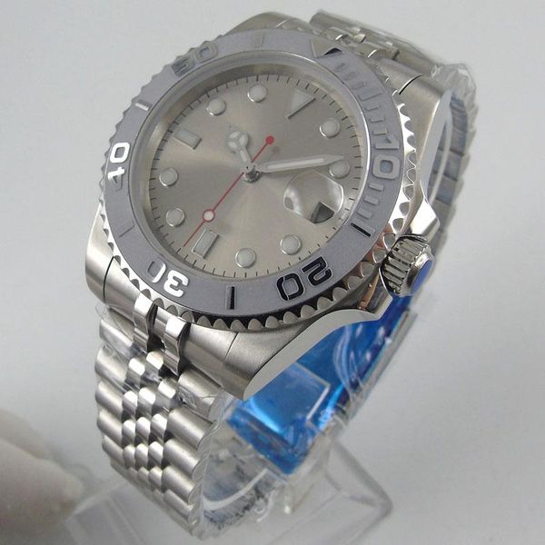 wristwatches nologo grey automatic 40mm men wristwatch sapphire glass ceramic bezel miyota movement jubilee strap, Slivery;brown
wristwatches nologo grey automatic 40mm men wristwatch sapphire glass ceramic bezel miyota movement jubilee strap, Slivery;brown