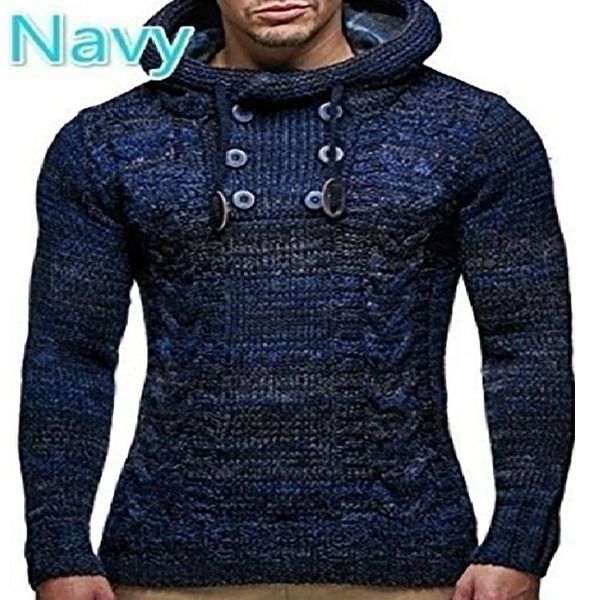 men's sweaters 2021 slim high-neck hooded pullover plus size knit sweater long-sleeved european and american fashion, White;black
men's sweaters 2021 slim high-neck hooded pullover plus size knit sweater long-sleeved european and american fashion, White;black