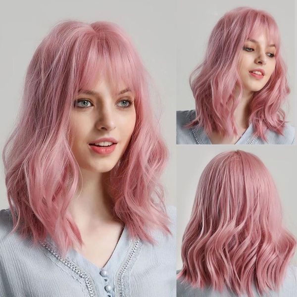 synthetic wigs short wavy for black women african american pink hair purple with bangs heat resistant cosplay wig
synthetic wigs short wavy for black women african american pink hair purple with bangs heat resistant cosplay wig