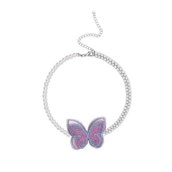 pendant necklaces purple butterfly crystal pearl necklace gift for women girls, Silver
pendant necklaces purple butterfly crystal pearl necklace gift for women girls, Silver