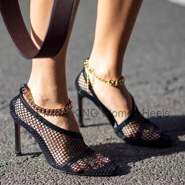sandals women grid high heel summer shoes lady gold chain decor thin fashion round toe cutout heels 2021, Black
sandals women grid high heel summer shoes lady gold chain decor thin fashion round toe cutout heels 2021, Black