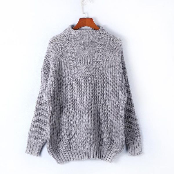sweater women's turtleneck twist knit pullover women for autumn and winter solid casual loose sweaters, White;black
sweater women's turtleneck twist knit pullover women for autumn and winter solid casual loose sweaters, White;black