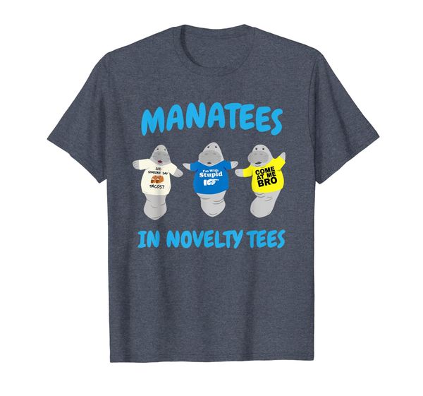 manatees in novelty tee shirts t-shirt, White;black