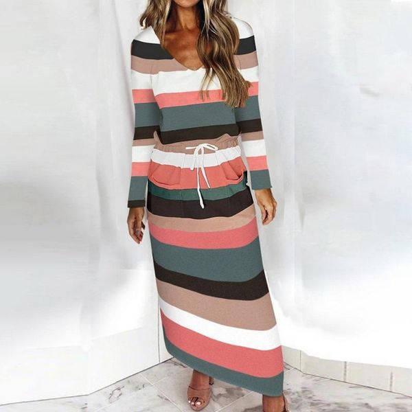casual dresses long dress for women striped drawstring v-neck sleeve ladies fashion autumn female clothing mujer vestidos 2021, Black;gray
casual dresses long dress for women striped drawstring v-neck sleeve ladies fashion autumn female clothing mujer vestidos 2021, Black;gray