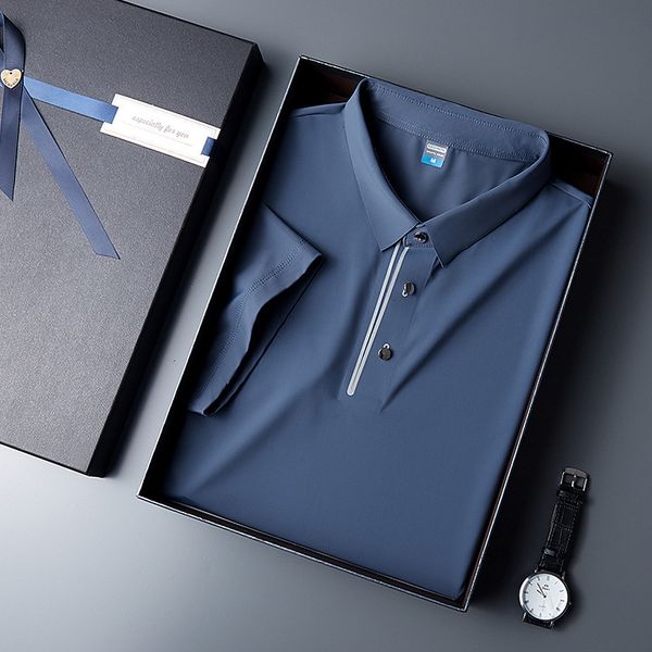 luxury t-shirts ice silk short sleeve polo shirt men's thin t-shirt lapel summer high-end busins leisure large collar top, Black
luxury t-shirts ice silk short sleeve polo shirt men's thin t-shirt lapel summer high-end busins leisure large collar top, Black