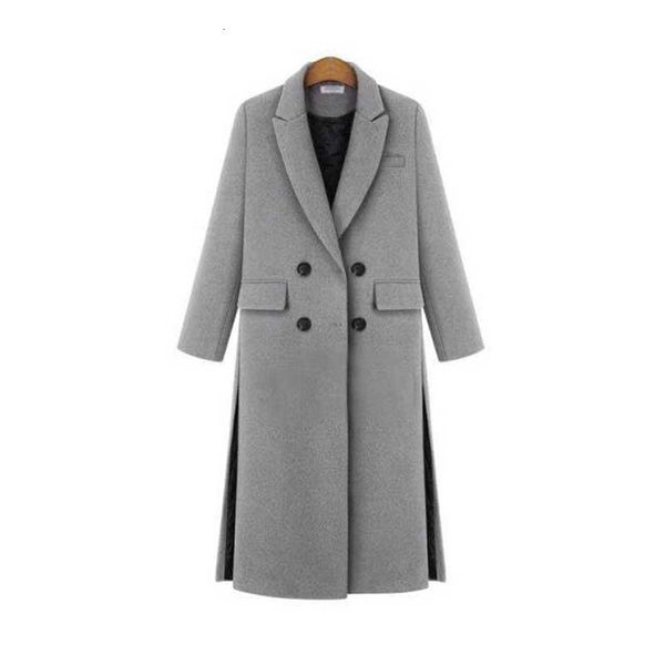 wool blends autumn winter jacket v-neck double breasted wool long trench coat cardigan warm windbreaker women clothes, Black
wool blends autumn winter jacket v-neck double breasted wool long trench coat cardigan warm windbreaker women clothes, Black