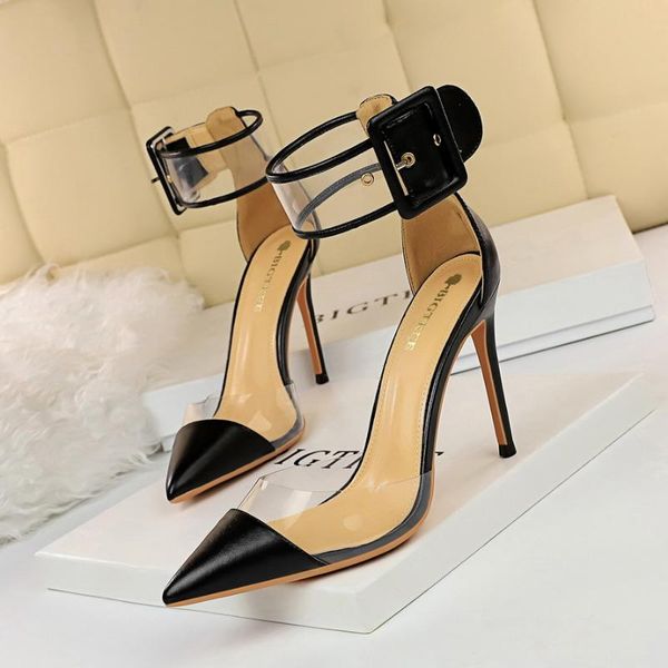 dress shoes fashion ultra-high heel professional buckle classic women's shallow mouth pointed stitching hollow a- line belt sandals, Black
dress shoes fashion ultra-high heel professional buckle classic women's shallow mouth pointed stitching hollow a- line belt sandals, Black