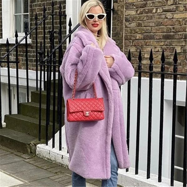 women's fur & faux lugentolo winter coat women faxu warm fashion loose casual turn-down collar single button wide-waisted long coats, Black
women's fur & faux lugentolo winter coat women faxu warm fashion loose casual turn-down collar single button wide-waisted long coats, Black