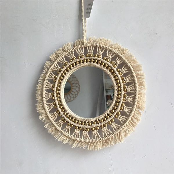 macrame woven wall hanging mirror round boho tassel vintage po props art decor for bedroom living room home decorative objects & figurines
macrame woven wall hanging mirror round boho tassel vintage po props art decor for bedroom living room home decorative objects & figurines