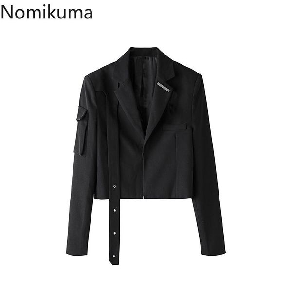 nomikuma elegant notched collar korean short suit jacket causal ribbon long sleeve women blazer spring blazers femme 6f425 210427, White;black
nomikuma elegant notched collar korean short suit jacket causal ribbon long sleeve women blazer spring blazers femme 6f425 210427, White;black
