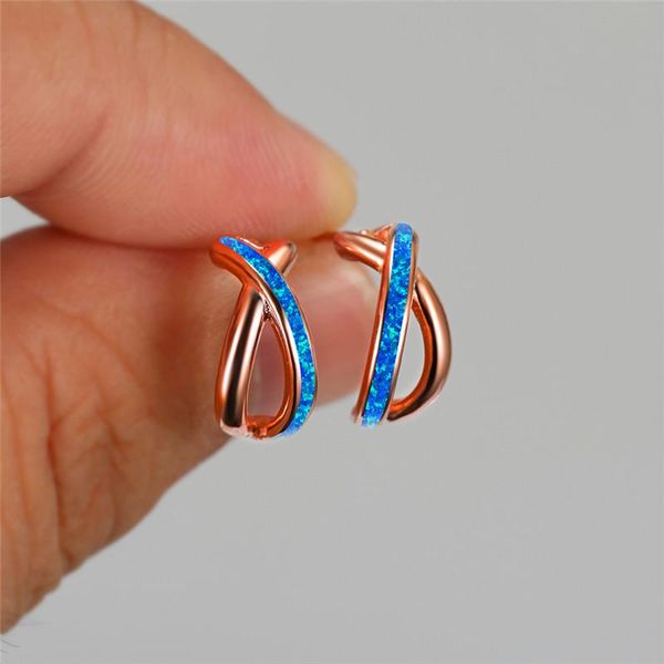 classic female white blue opal earrings rose gold silver color wedding charm hollow small stud for women, Golden;silver
classic female white blue opal earrings rose gold silver color wedding charm hollow small stud for women, Golden;silver
