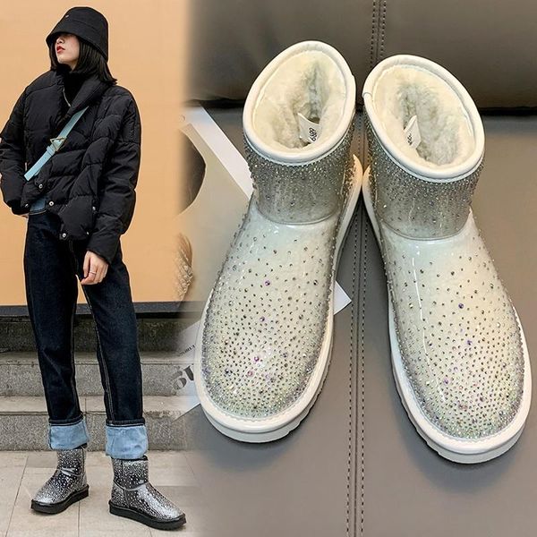 boots 2021 winter fashion lady short snow flat and thick bottom antiskid sole casual crystal bling balck size 34-40, Black
boots 2021 winter fashion lady short snow flat and thick bottom antiskid sole casual crystal bling balck size 34-40, Black