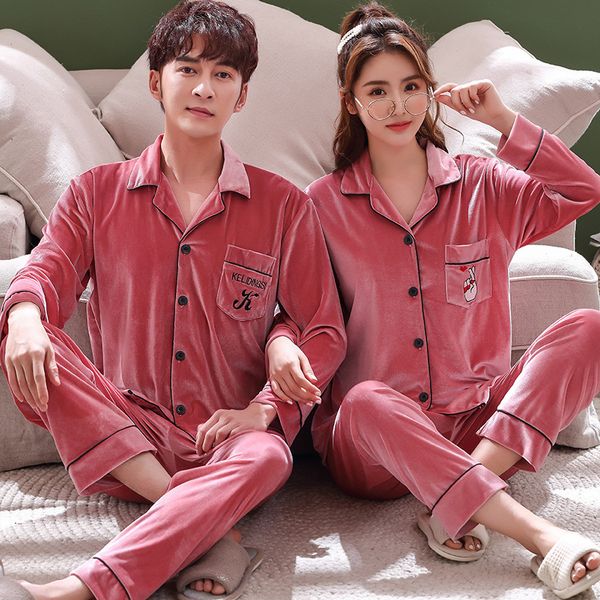 couple cardigan pajama set women men velvet long sleeve sleepwear lovers autumn winter velour pyjama suit lingerie nightwear, Black;red
couple cardigan pajama set women men velvet long sleeve sleepwear lovers autumn winter velour pyjama suit lingerie nightwear, Black;red