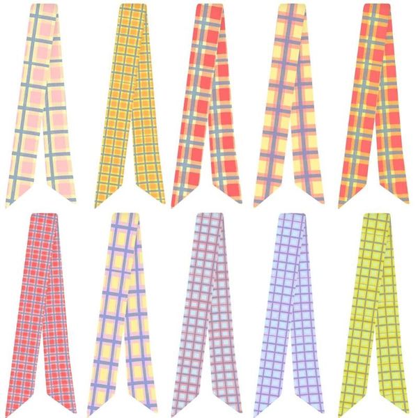scarves 2021 simple plaid printing silk scarf women bag ribbons fashion head small long skinny 95*5 cm, Blue;gray
scarves 2021 simple plaid printing silk scarf women bag ribbons fashion head small long skinny 95*5 cm, Blue;gray