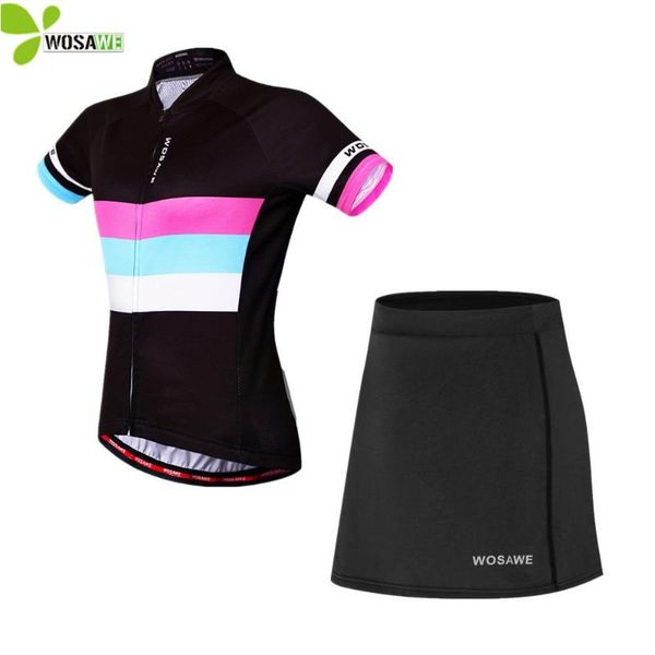 racing sets wosawe summer women's cycling clothing short sleeve jersey shirt+skirt shorts set breathable anti-sweat mtb bike sportswear, Black;blue
racing sets wosawe summer women's cycling clothing short sleeve jersey shirt+skirt shorts set breathable anti-sweat mtb bike sportswear, Black;blue