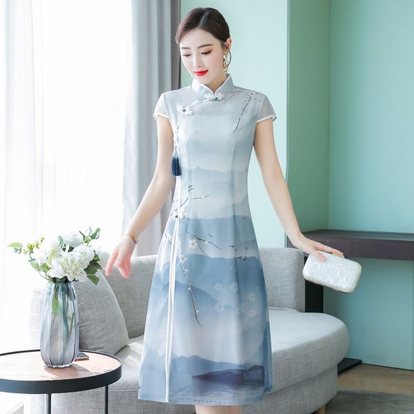 summer chinese style dress cheongsam qipao vietnam traditional dress midi elegant chinese dresses oriental dress 11133, Red
summer chinese style dress cheongsam qipao vietnam traditional dress midi elegant chinese dresses oriental dress 11133, Red