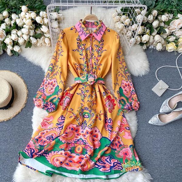 floral dress women elegant runway long sleeve vintage spring autumn turn down collar belted a line work office casual dresses, Black;gray
floral dress women elegant runway long sleeve vintage spring autumn turn down collar belted a line work office casual dresses, Black;gray
