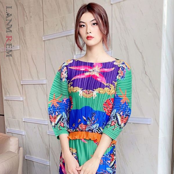 women's pleated print big sizet-shirt round neck three-quarter sleeves fashion trend spring and autumn 2e1188 210507, White
women's pleated print big sizet-shirt round neck three-quarter sleeves fashion trend spring and autumn 2e1188 210507, White