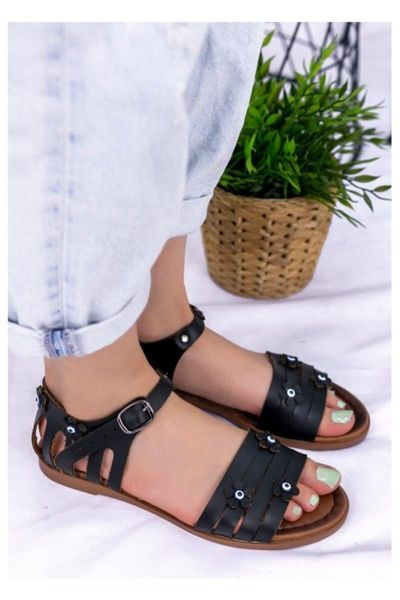 sandals women's black skin
