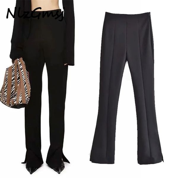 women pants summer black high waist flare women's fashion classic woman trousers wide leg pant 05 210628, Black;white
women pants summer black high waist flare women's fashion classic woman trousers wide leg pant 05 210628, Black;white