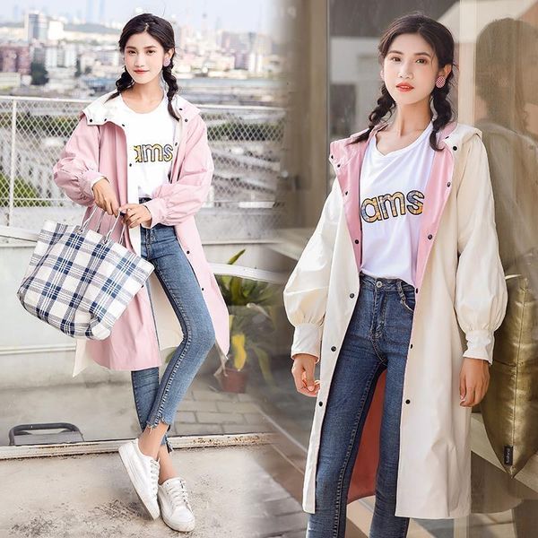 women's trench coats 2021 korean two sides wearing chic long for women spring autumn casual hooded large size girls overcoats, Tan;black
women's trench coats 2021 korean two sides wearing chic long for women spring autumn casual hooded large size girls overcoats, Tan;black
